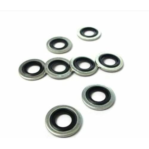 90Pcs Bonded Washer Metal Rubber Oil Drain Plug Gasket Kit 3/6/10/12/16/20/25 Combined Washer Sealing Ring
