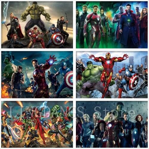 Disney 5D DIY Diamond Painting Marvel Avengers Iron Man Hulk Captain America Diamond Mosaic Embroidery Cross Stitch Home Decor