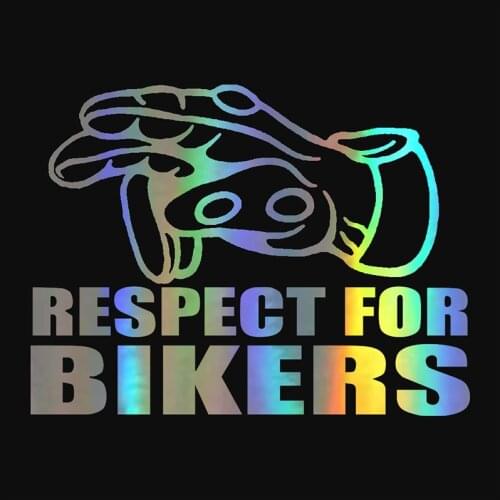 Motorcycle Dirt Bike Applique Respect Bikers Rider Auto Truck Body Window Sticker Car Styling and Decals