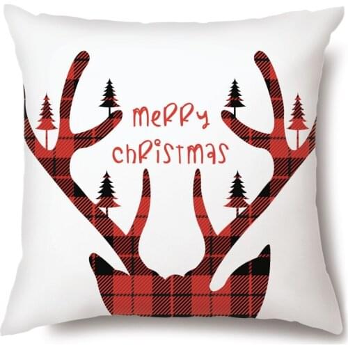 Artinlive Christmas Sofa Waist Cushion Cover 45*45 Polyester Throw Pillowcase Office Home Decor Pillow Case housse de coussin