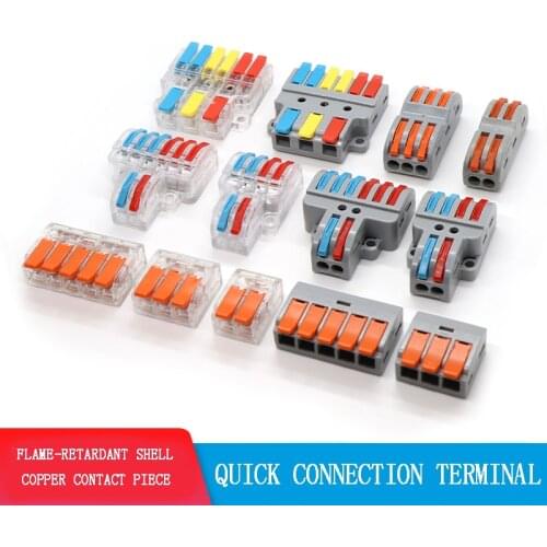 Mini Fast Wire Connectors Universal Compact Wiring Cable Push-in Conductor Small Terminal Block Cable Splitter Led Light Conecto