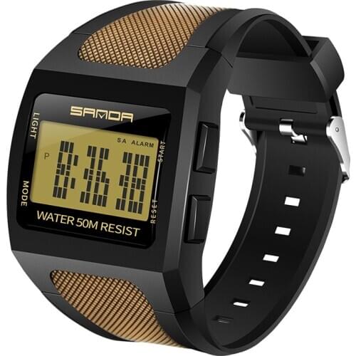 SANDA Shock Men Sports Watches Square Dial Clock For Men Luxury Brand Male LED Digital Military Waterproof Wrist Watches