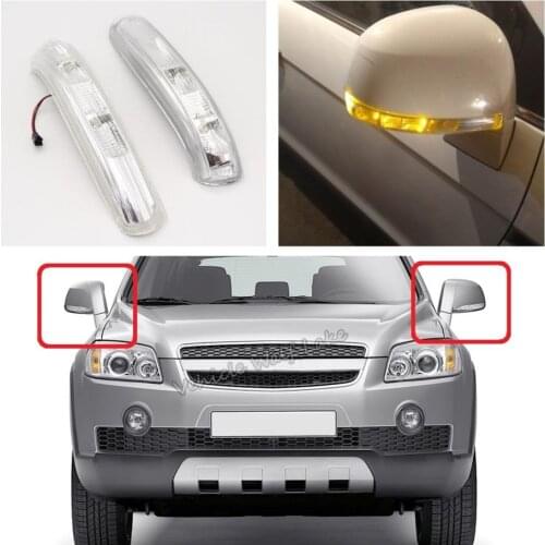 For Chevrolet Captiva 2006 2007 2008 2009 2010 2011 Car-Stying Rear Mirror LED Turn Signal Indicator Light Lamp LHD