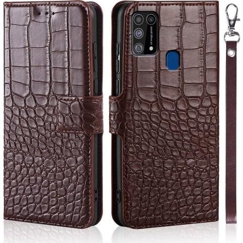 For Samsung M31 Case flip Crocodile texture leather Phone Case For Samsung Galaxy M31 Case M31 samsung case SM-M315F M315F