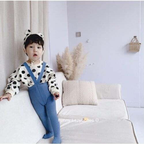 Breathable Infant Kids Suspender Pantyhose Spring Autumn Baby Girls Boys Cute Solid Color High Waist Bandage Overall Leggings