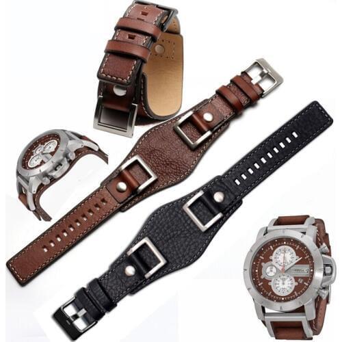 Fossil JR1157 watchband Genuine leather 24mm men watch strap High quality leather bracelet Retro style