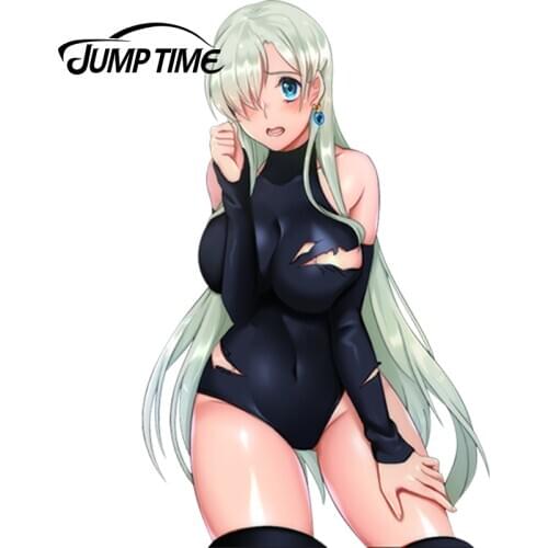 JumpTime 13cm x 8.3cm Sexy Girl Car Styling Nanatsu no Taizai Anime Car Window Decal JDM Car Stickers Sexy Graphic
