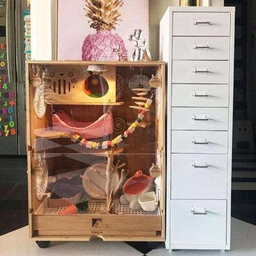 Air-conditioning of pet cage in domestic villas, feeding cabinets and cages