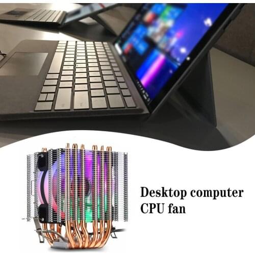 RGB CPU Cooler Radiator Color Light Silent PWM 130W TDP For Intel 1150 1155 1156 1366 2011 X79 X99 AM2 AM3 AM4 Ventilador