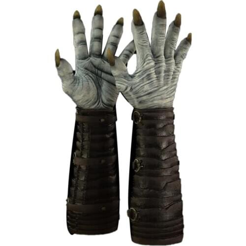 Halloween Zombie Gloves Horror Latex Gloves Carnival Party Costume Props Creepy Costume Party Latex Gloves Dress Cosplay Costume