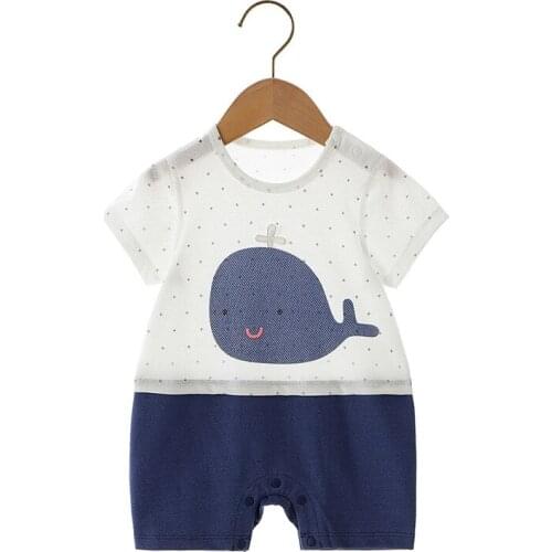 Summer Wear Short Sleeve Romper Suit Off Two Mesh Cloth Baby Climb Clothes, The Clothes Muslin Clothes For Children Romper