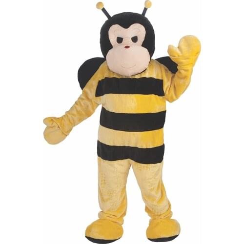 Cute Long Fur Furry Bee Fursuit Mascot Costume Adult Character Suit Square Publicity