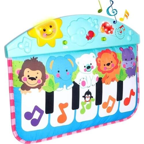 Cartoon Animal Baby Music Mat Piano Keyboard Carpet Blanket Early Education Toy Newborn toys for infant baby