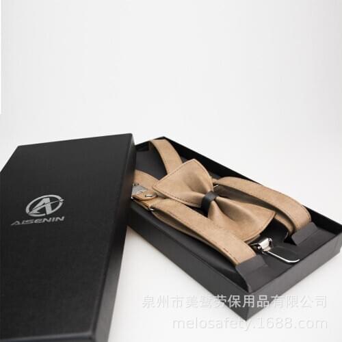 Mens leather hook lock straps Vintage England wind leather straps hang buckle top layer leather suspenders