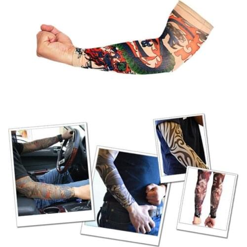 Outdoor Driving Cycling Tattoo Sleeve Men Women Mountain Climbing Camping Play Golf Oversleeve Nylon Stretchy Arm Stockings 4.3