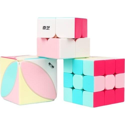 Newest Qiyi Magic Cube Qidi 2x2 Warriors 3x3 Neon Edition Speed Cube Maple Leaves lvy Education Toy for Children