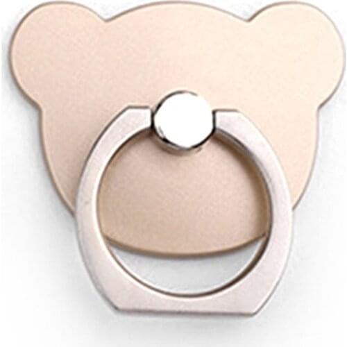 Finger Ring Stand Base Grip 360 Degree Rotating Bear-Shaped Ultra-Thin Metal Stand Foldable Universal Smartphone Stand