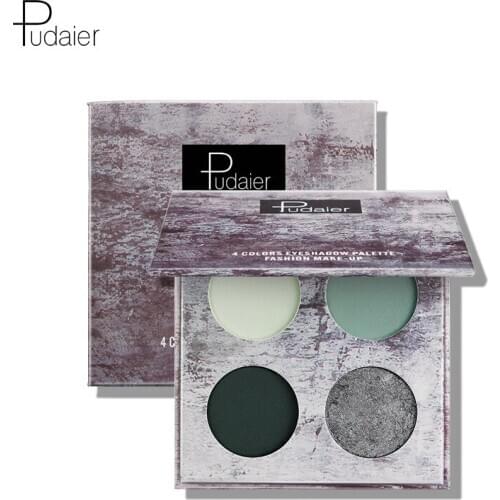 Pudaier Ink Splashing Landscape Four-Color Eye Disc Matte Pearlescent Waterproof Anti-sweating EyeShadow Beauty Makeup Cosmetic