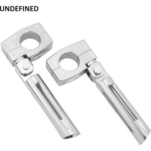 Motorcycle 38mm 1-1/2" Universal Foot Pegs With Mount Clamp Long Short Engine Guard Bar Bracket For Harley Dyna Softail Fat Boy