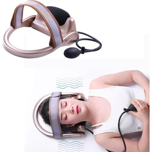 Cervical Neck Traction Device Posture Pump Air Filled Vertebra Correction Tractor Relax Belt Massage Spine Muscle Relief Pain