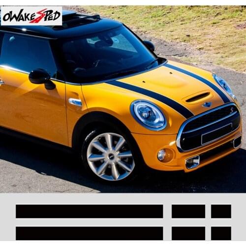 Car Hood Engine Cover Vinyl Decal Auto Body Rear Trunk Bonnet Sport Stripes Stickers For Mini Coopers F54 F55 F56 R56 R57 R58