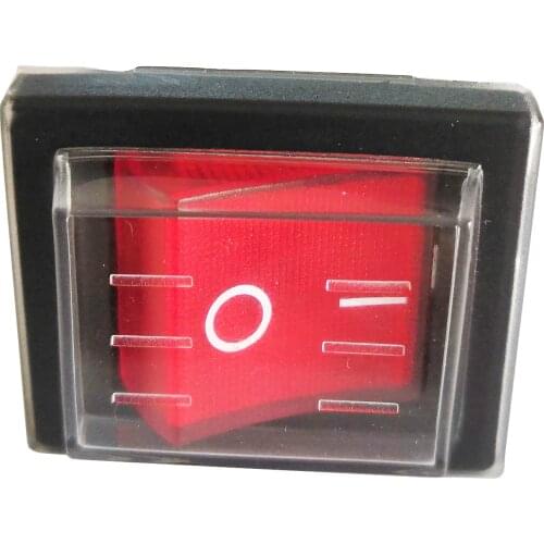 SOKEN RK1-01 Waterproof Rocker Switches 16A 4Pins ON-OFF DPST Inverter Welding Machine Coffee Maker Switch Red Light, 2-Pack