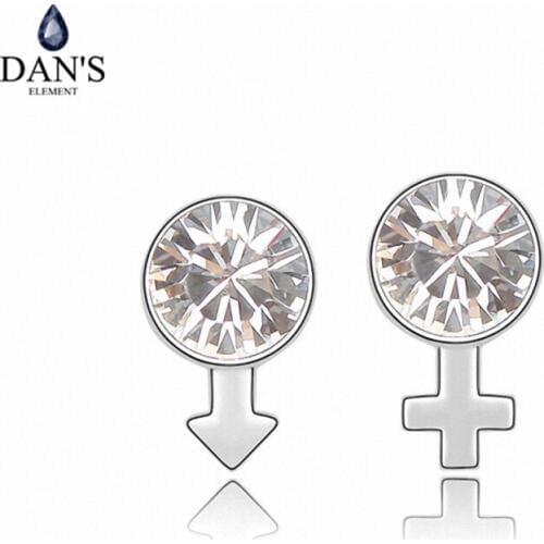 DANS ELEMENT 11 Colors Austrian Crystals Fashion Stud earrings for women New Sale Hot vintage 83158Crystal