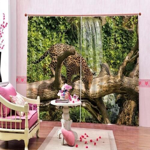 Animals Tiger Curtains For Living Room Bedroom Blackout Landscape scenery Window Drapes Curstomizable any size