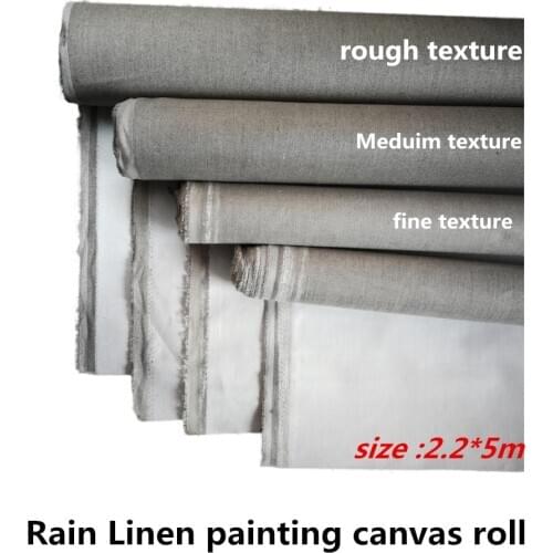 2.2mx5m free shipping long roll artist drawing Rain linen canvas roll