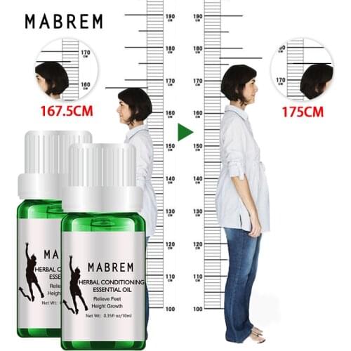 2PCS MABREM Herbal Essential Oil Conditioning Body Grow Taller Increase Height Soothing Foot Promote Bone Growth Massage Oil