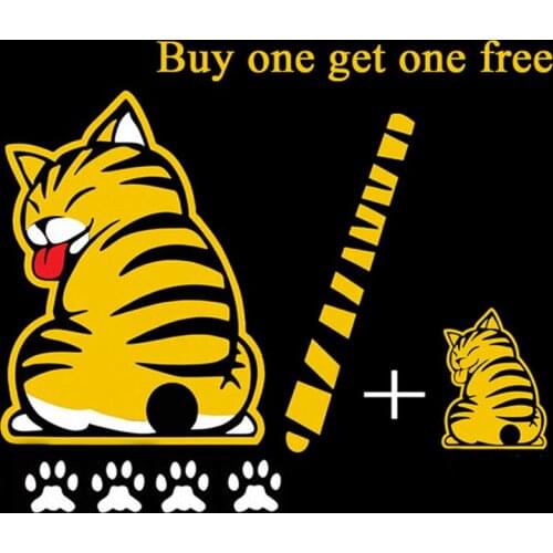 2017 Cute Cat Moving Tail Stickers Window Wiper Decals Rear Windshield Decor Sticker
