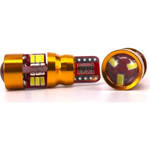 4pcs Automotive LED lights decoding + constant-current T10-3014-27 SMD and shown wide light reading lamp