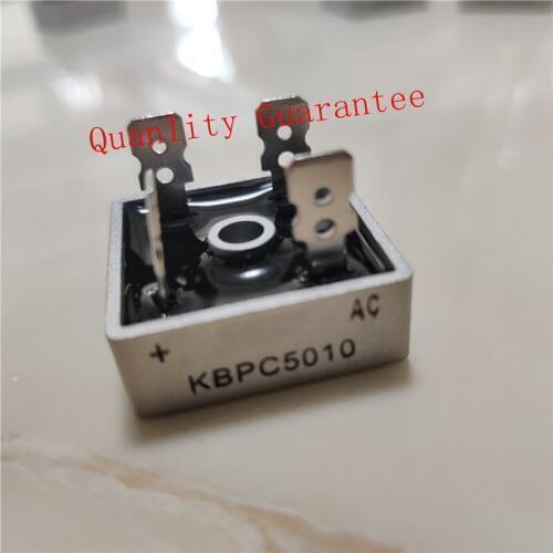 5PCS bridge rectifier 50A 1000V Single Phase Square Diode bridge rectifier Metal Case KBPC5010