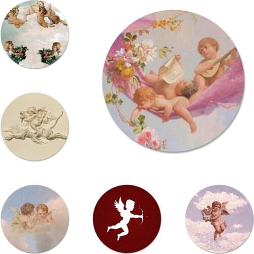 58mm Angel Cupid Art Icons Pins Badge Decoration Brooches Metal Badges For Clothes Backpack Decoration