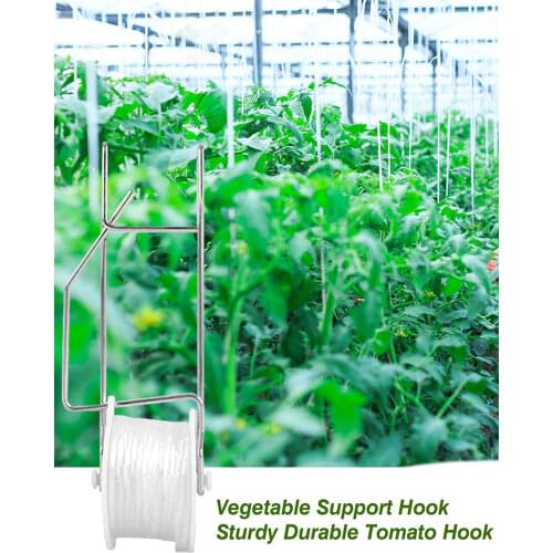 6/10pcs Greenhouse Planting Tomato Hook Trellis Rollerhook Vegetable Planting Support Clamps Gardening Tool For Watermelon Grape