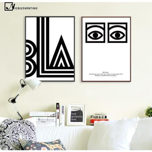 Trippy Eye Abstract Vintage Poster Prints Black White Minimalist Wall Art Canvas Painting Picture Nordic Decoration Home Decor