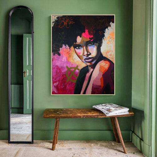 Watercolor Abstract Women Oil Painting on Canvas Posters and Prints Wall Art Portrait Pictures for Living Room Decor No Frame