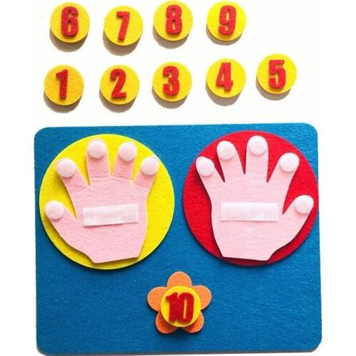 Children Maths Toys Finger Counting 1-10 Learning Kindergarten Mathematics Educational Toy Finger Numbers Set Maths Teaching Aid