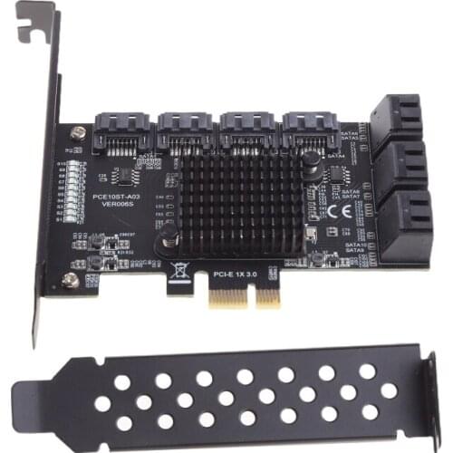 Y1AE Pcie SATA Card, 10 Port SATA Controller Expansion Card PCI-E SATA3.0,Surport MacOS;Windows7/8/10