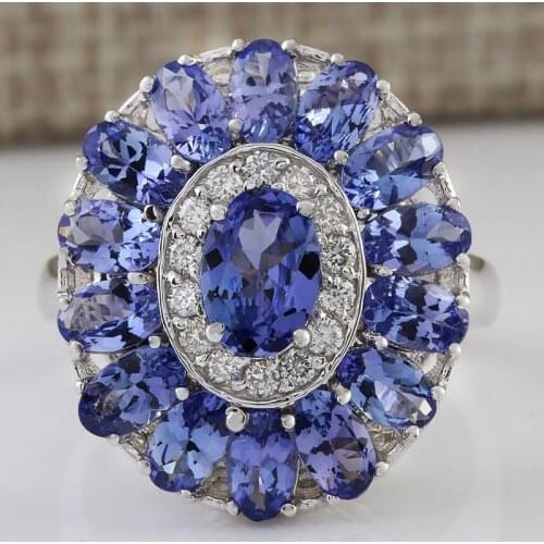 Gorgeous Women Jewelry Oval Cut Zircon Bridal Rings for Wedding Engagement Party Set Gifts Size 6 7 8 9 10