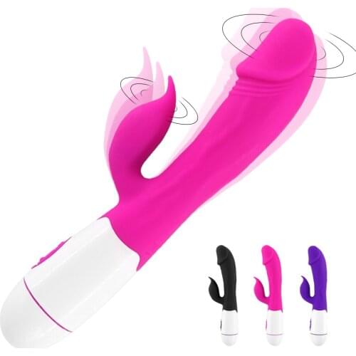Rabbit Vibrators Realistic Penis Sex Toys for Women G Spot Massager AV Stick Dildo Vibrator Silicone Female Masturbation