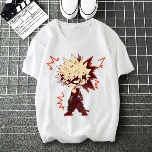 My Hero Academia Tokoyami Fumikage Graphics Printed summer T-Shirt O-Neck Short Sleeve Modal Shirt Shirts