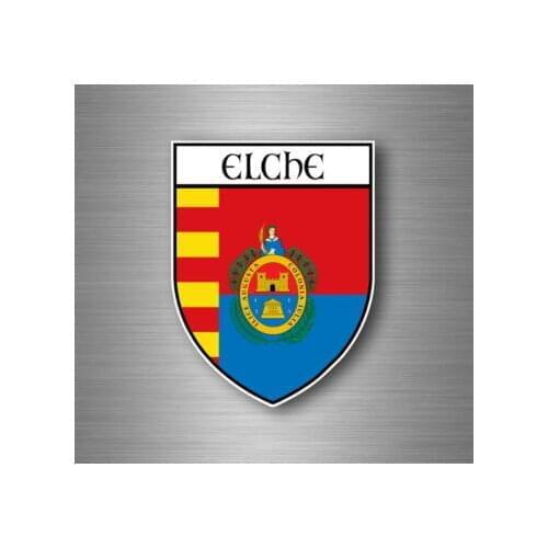 Hot Sell Sticker Car Motorbike Coat of Arms City Flag Elche Spain Stickers for Laptops, Office Supplies, Motorcycles, Cars