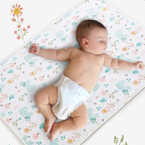 Reusable Baby Changing Mat Cover Baby Diaper Mattress Diaper for Newborn Cotton Waterproof Changing Pads Floor Play Mat