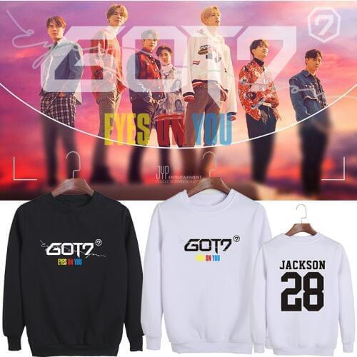 KPOP GOT7 man Sweatshirts EYES ON YOU Pullover Sweatshirt JACKSON MARK Unisex Hoodie spring/Autumn streetwear