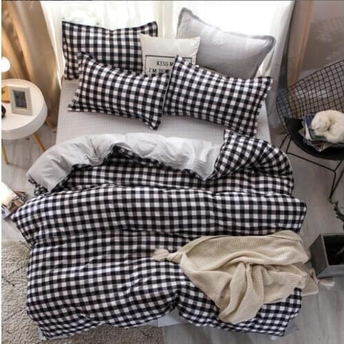 Mylb Home Textile Autumn Winter Cartoon Stripe Duvet Cover Flat Sheet pillowcase 3/4pcs Bed Linens Bedding Set Bed Cover Set
