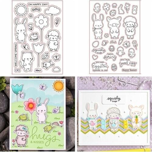 Springtime Gatherings Transparent Clear Silicone Stamp Set for DIY Scrapbooking/Photo Album Card Making Decorative Clear Stamp