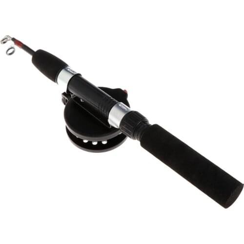 2021 New 1 Set Fishing Rod With Fishing Reel Ultra Short Portable Mini Winter Outdoor Ice Fishing EVA Handle 4B/3B Reels Tackle