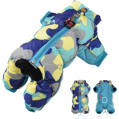 Dog Clothes Winter Warm Clothes For Small Dogs Waterproof Puppy Pet Jacket Reflective Dog Coat Chihuahua Pug Jumpsuits Clothing