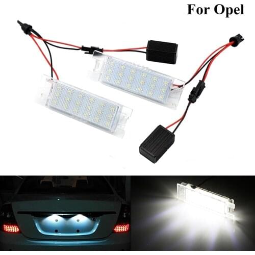 Error Free Car LED Number License Plate Lights Auto Tail Light Signal Lamp for Vauxhall Opel Astra H J Corsa D Insignia Zafira B